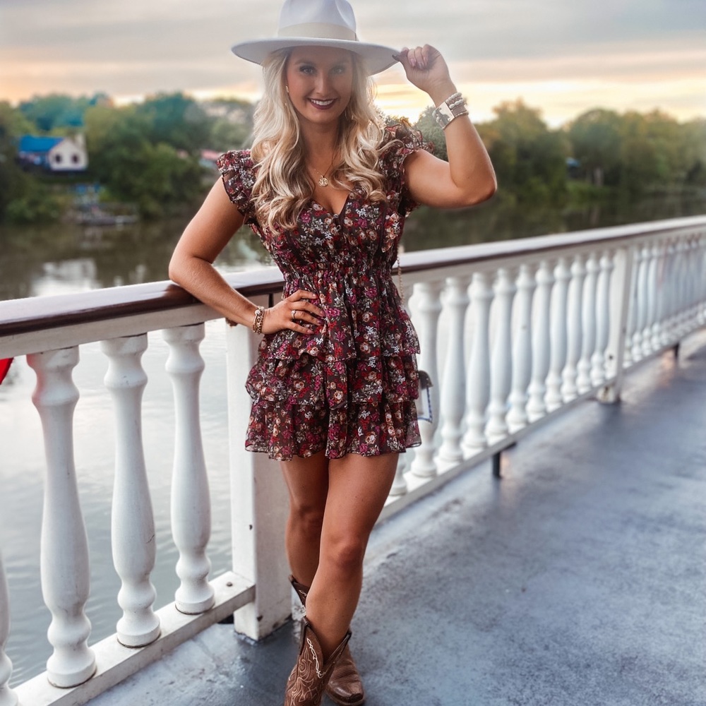 Floral ruffled dress